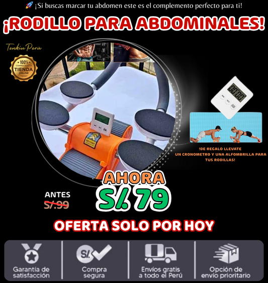 RODILLO PARA ABDOMINALES CON REBOTE AUTOMATICO