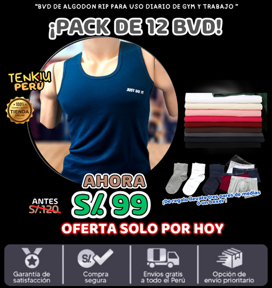 FRANELILLA, BVD PACK DE 12